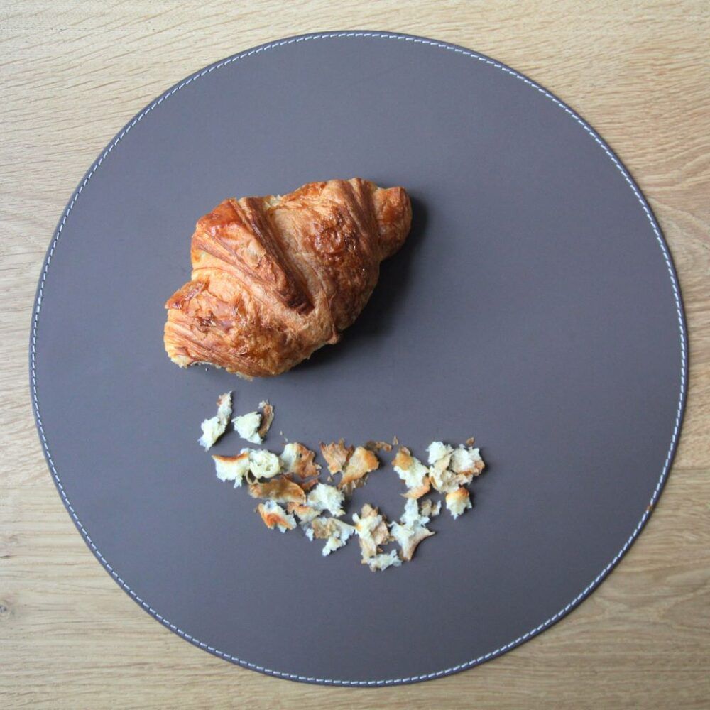Round Leather Placemat